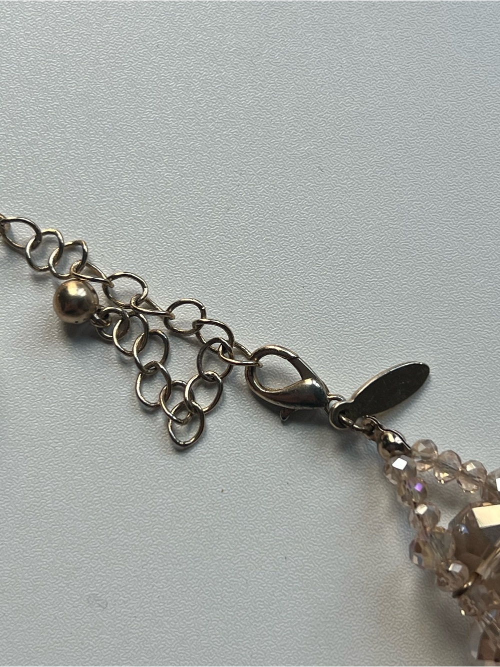 Natasha Couture Champagne Crystal Statement Necklace Collar OS - Picture 6 of 7